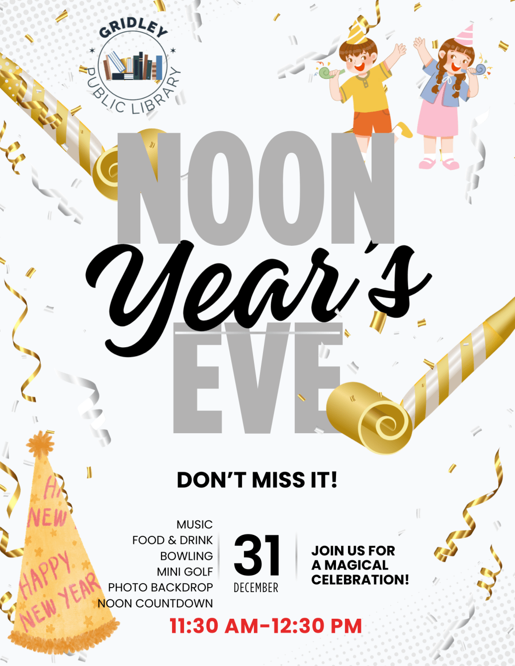 NOON YEAR’S EVE&nbsp;PARTY!